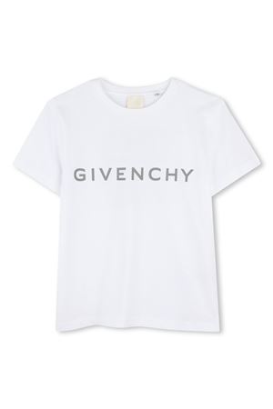 T-shirt in cotone bianco GIVENCHY KIDS | H3071810P